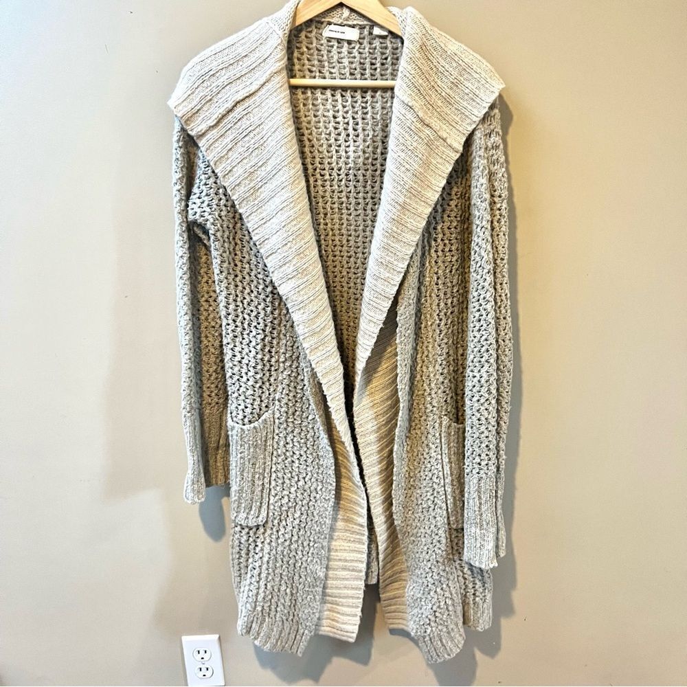 Sleeping on Snow longline cable knit cardigan S/XS